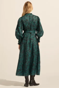 zoe kratzmann Melody Dress-Green Floral|Women Dresses