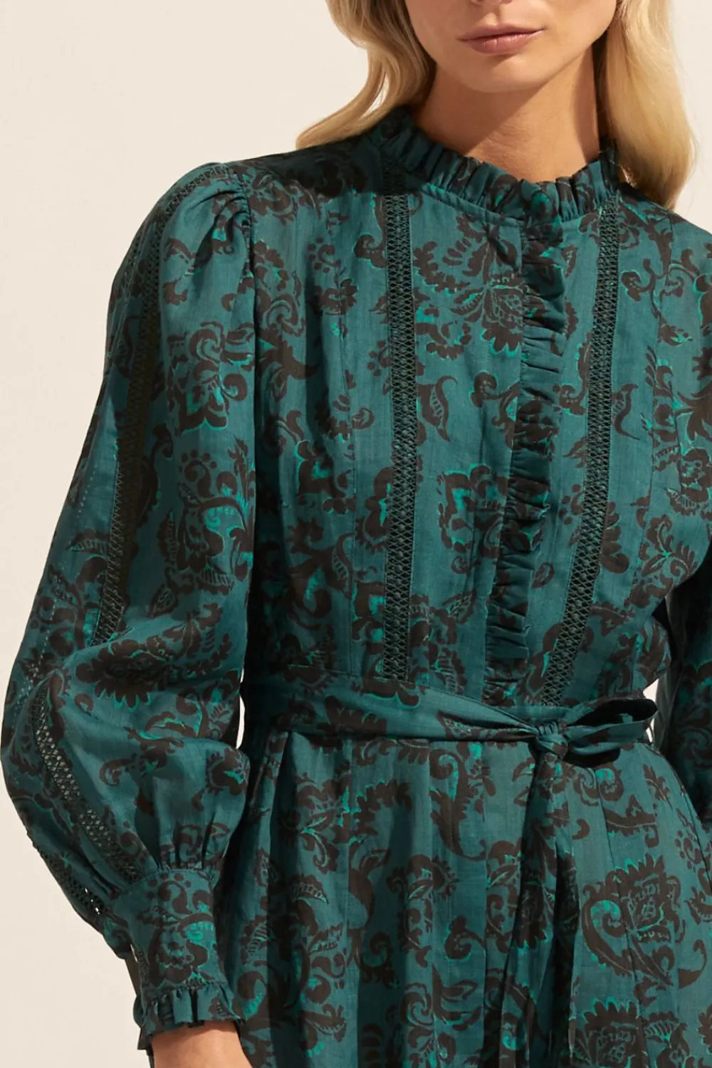 zoe kratzmann Melody Dress-Green Floral|Women Dresses