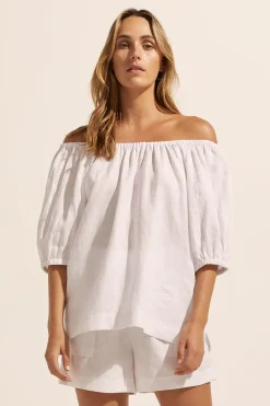 zoe kratzmann Nomad Top-Porcelain|Women Tops