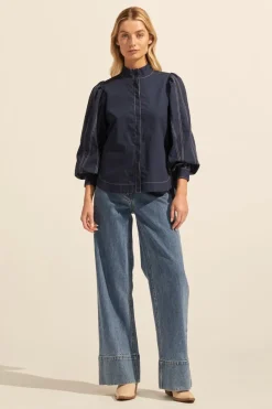 zoe kratzmann Oblige Top-Indigo|Women Tops