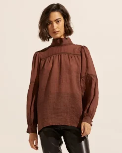 zoe kratzmann Pace Top-Chocolate|Women Tops