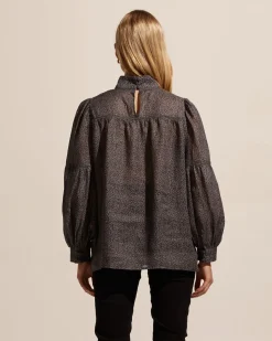 zoe kratzmann Pace Top-Graphite Leopard|Women Tops