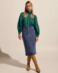 zoe kratzmann Pace Top-Juniper|Women Tops