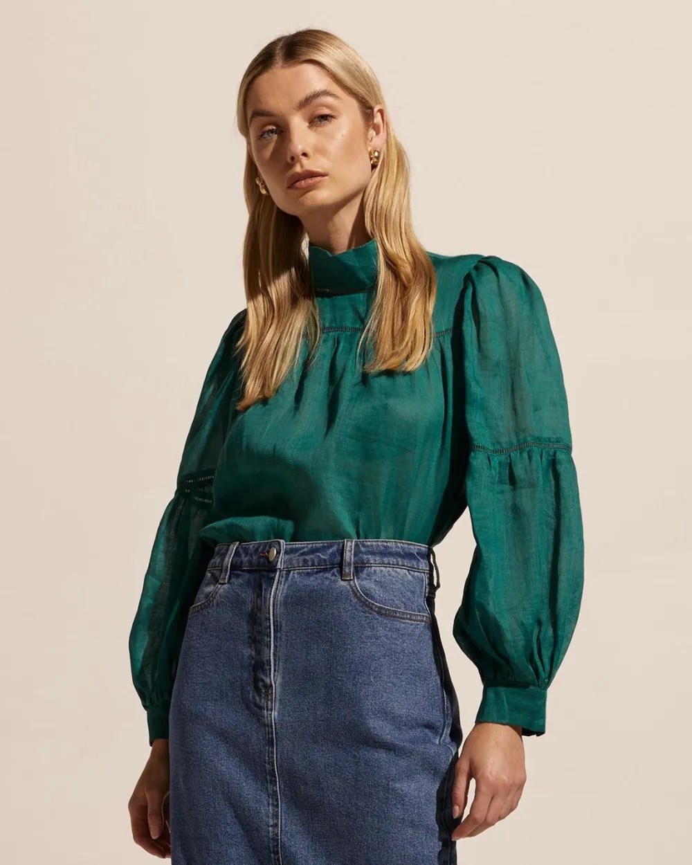 zoe kratzmann Pace Top-Juniper|Women Tops