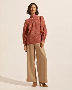 zoe kratzmann Pace Top-Rust Paisley|Women Tops