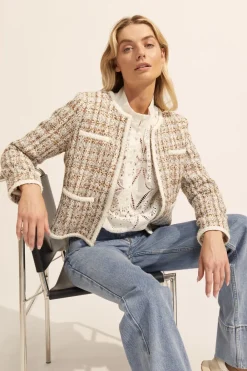 zoe kratzmann Patron Jacket-Caramel Boucle|Women Jackets