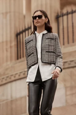 zoe kratzmann Patron Jacket-Check Boucle|Women Jackets