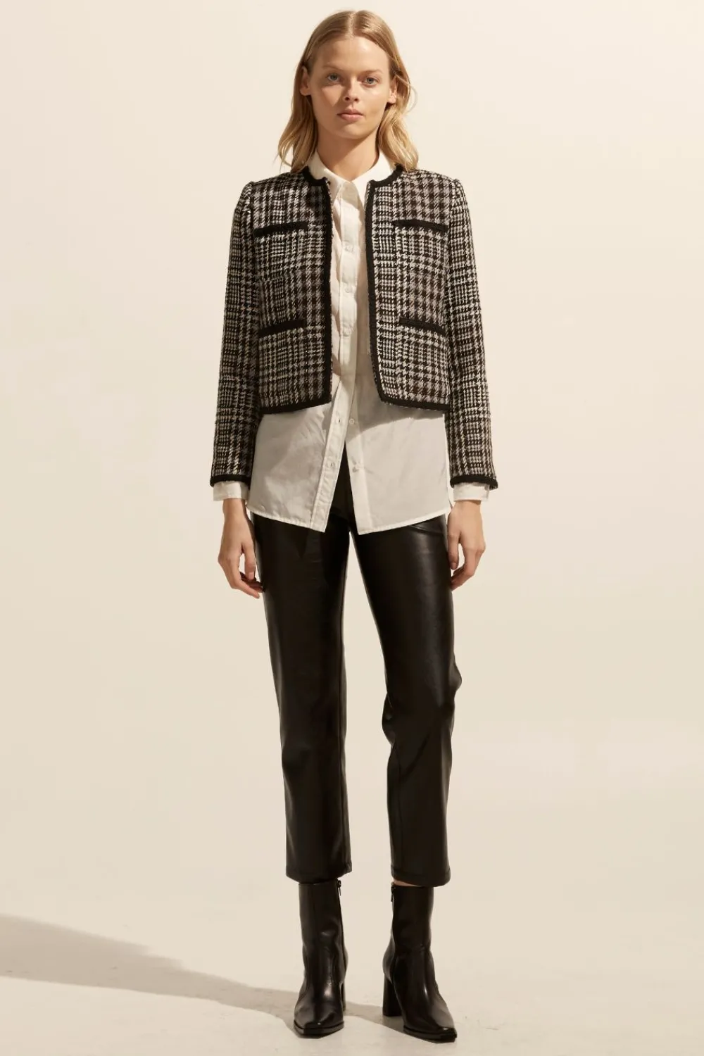 zoe kratzmann Patron Jacket-Check Boucle|Women Jackets