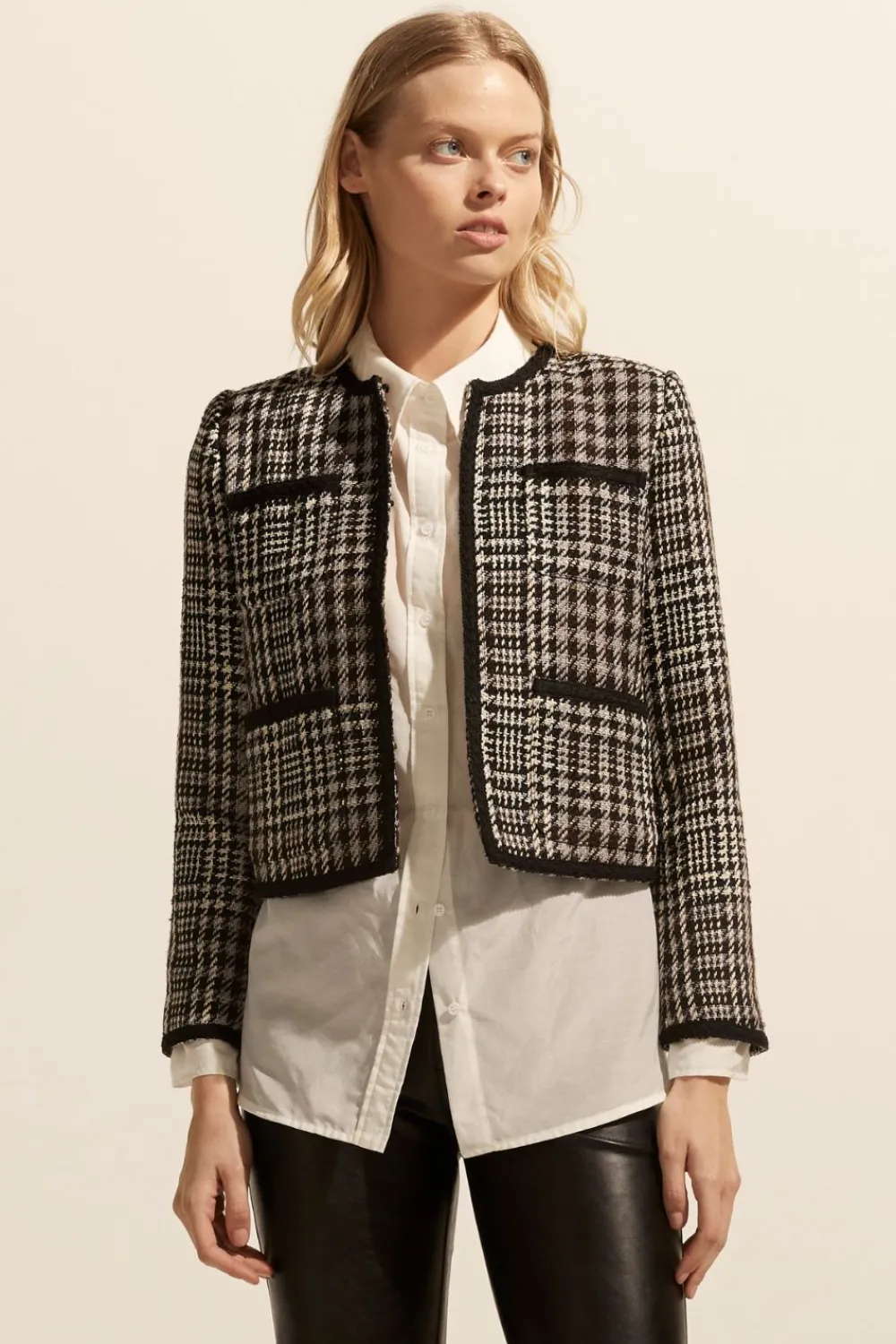 zoe kratzmann Patron Jacket-Check Boucle|Women Jackets