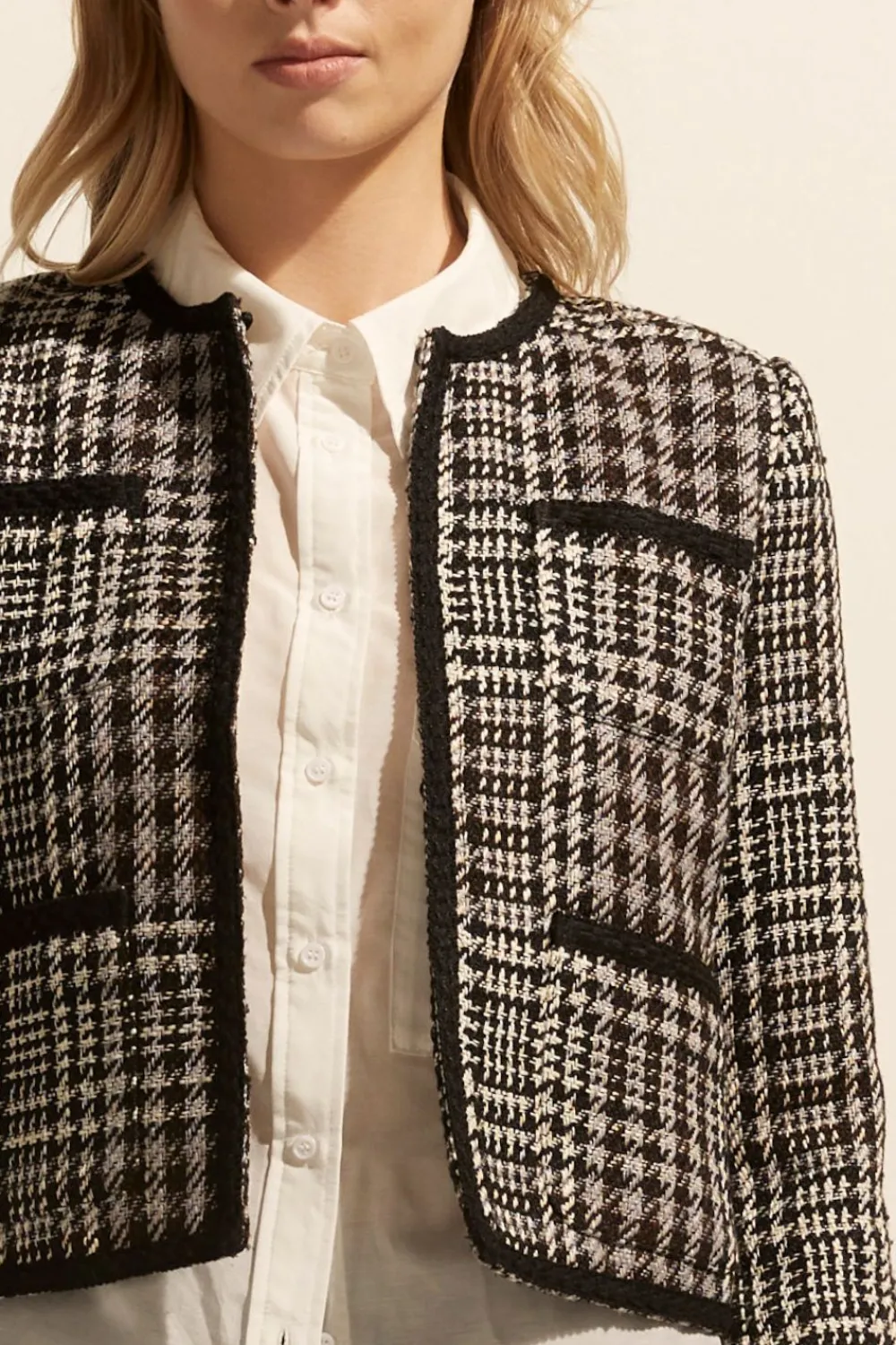 zoe kratzmann Patron Jacket-Check Boucle|Women Jackets