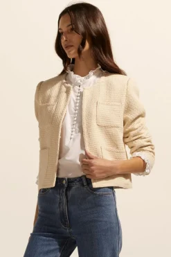 zoe kratzmann Patron Jacket-Ecru Boucle|Women Jackets