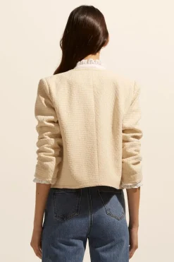 zoe kratzmann Patron Jacket-Ecru Boucle|Women Jackets
