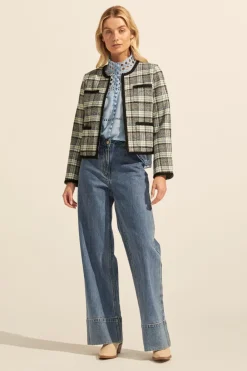 zoe kratzmann Patron Jacket-Green Check|Women Jackets