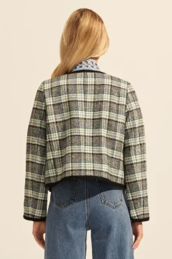 zoe kratzmann Patron Jacket-Green Check|Women Jackets