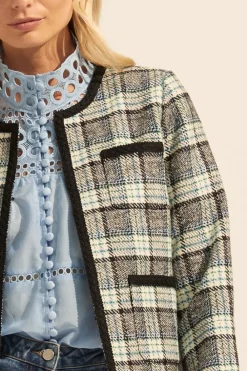 zoe kratzmann Patron Jacket-Green Check|Women Jackets