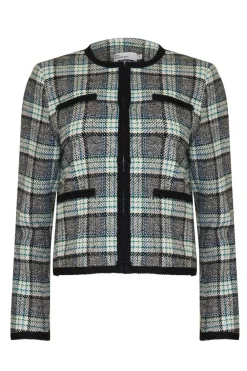 zoe kratzmann Patron Jacket-Green Check|Women Jackets