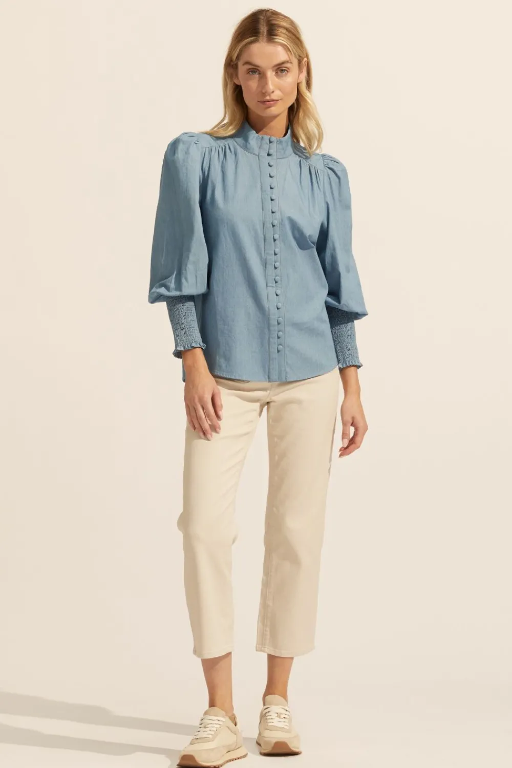 zoe kratzmann Pier Top-Chambray|Women Tops