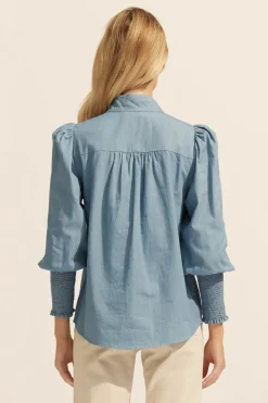 zoe kratzmann Pier Top-Chambray|Women Tops