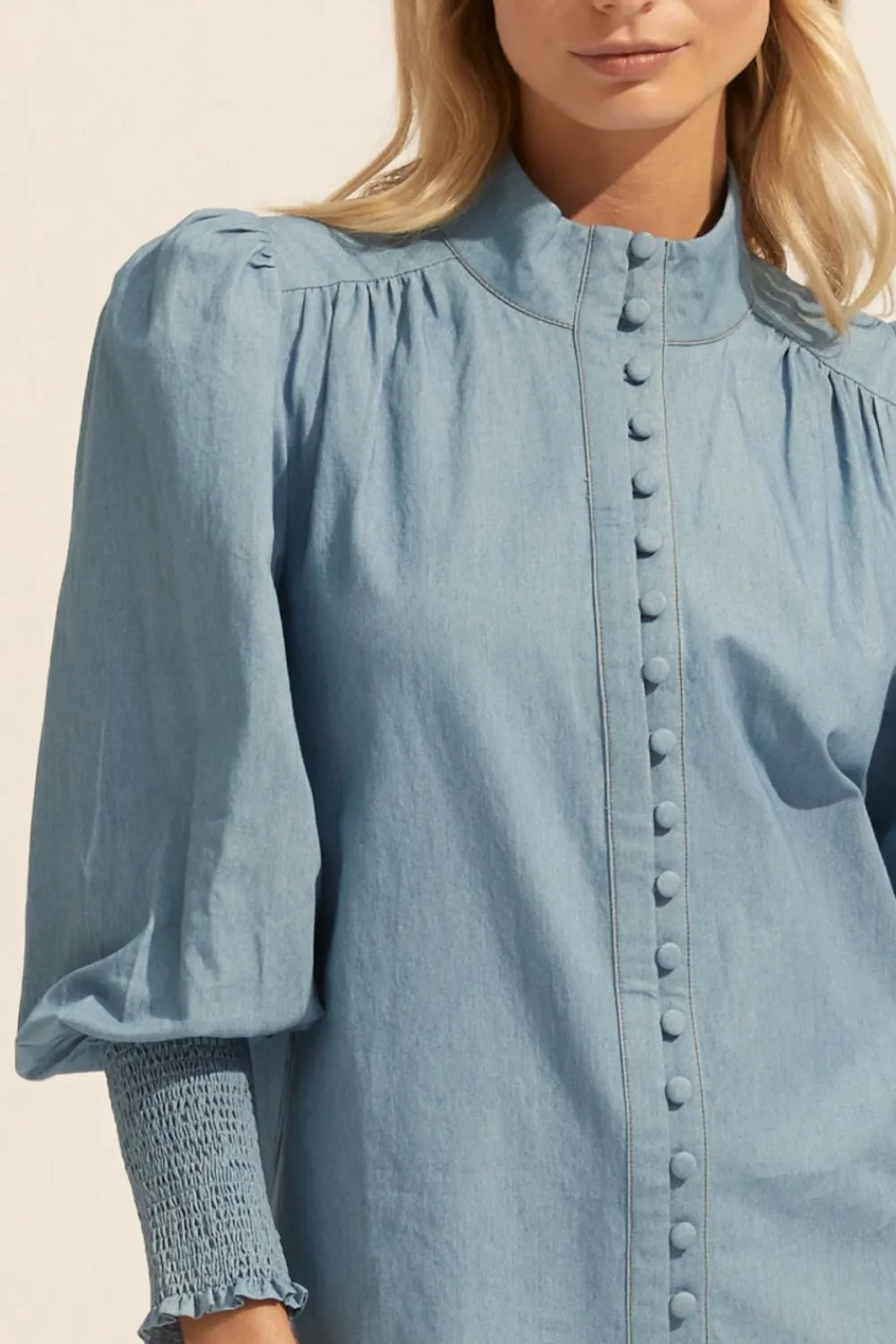 zoe kratzmann Pier Top-Chambray|Women Tops