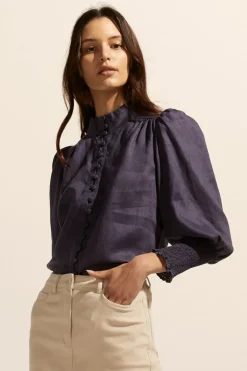 zoe kratzmann Pier Top-Indigo|Women Tops