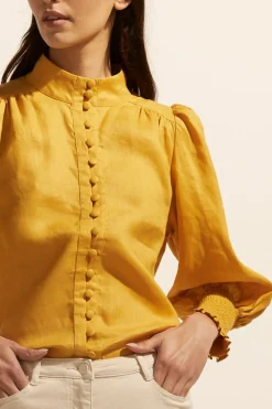 zoe kratzmann Pier Top-Ochre|Women Tops