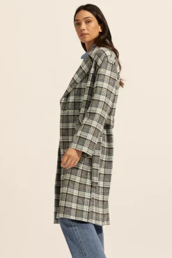zoe kratzmann Pillar Coat-Green Check|Women Coats