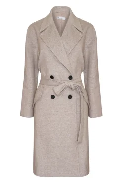 zoe kratzmann Pillar Coat-Stone Mini Check|Women Coats