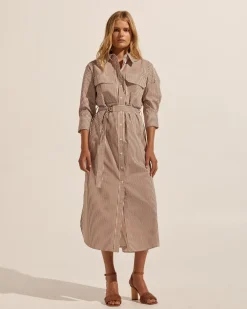 zoe kratzmann Pinpoint Dress-Cafe Stripe|Women Dresses