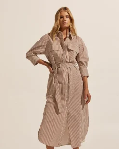 zoe kratzmann Pinpoint Dress-Cafe Stripe|Women Dresses