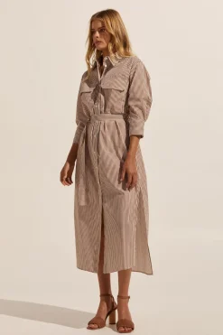 zoe kratzmann Pinpoint Dress-Cafe Stripe|Women Dresses