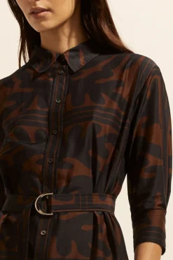 zoe kratzmann Pinpoint Dress-Choc Frond|Women Dresses