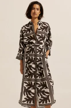 zoe kratzmann Pinpoint Dress-Frond Choc|Women Dresses