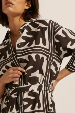 zoe kratzmann Pinpoint Dress-Frond Choc|Women Dresses