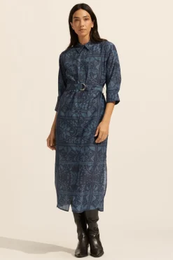 zoe kratzmann Pinpoint Dress-Indigo Mosaic|Women Dresses