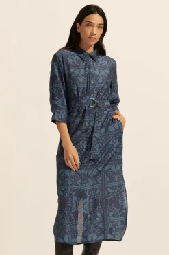zoe kratzmann Pinpoint Dress-Indigo Mosaic|Women Dresses
