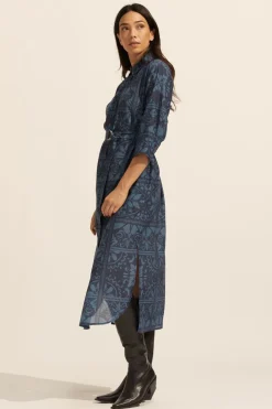 zoe kratzmann Pinpoint Dress-Indigo Mosaic|Women Dresses