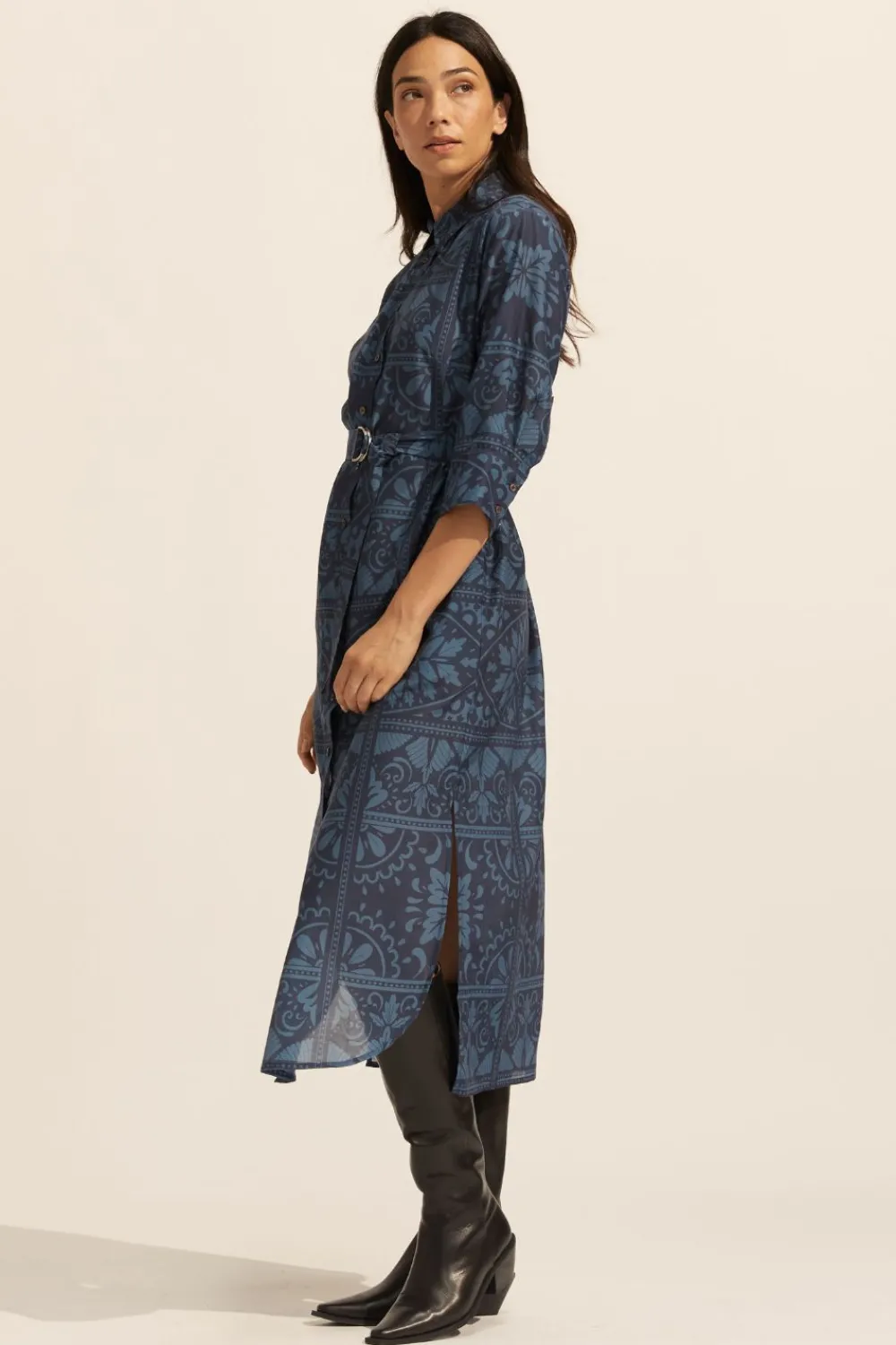 zoe kratzmann Pinpoint Dress-Indigo Mosaic|Women Dresses