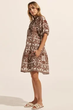 zoe kratzmann Pivot Dress-Choc Mosaic|Women Dresses