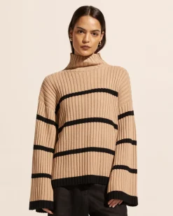 zoe kratzmann Privy Knit-Camel/Black|Women Knitwear