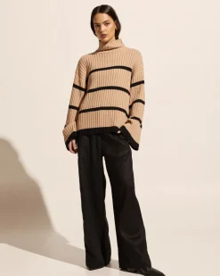 zoe kratzmann Privy Knit-Camel/Black|Women Knitwear