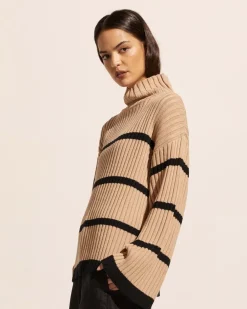 zoe kratzmann Privy Knit-Camel/Black|Women Knitwear