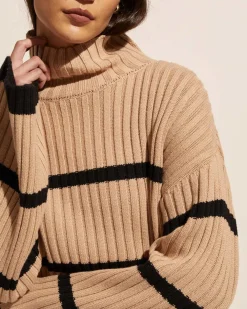 zoe kratzmann Privy Knit-Camel/Black|Women Knitwear