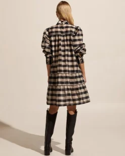 zoe kratzmann Prowess Dress-Black/Ecru Check|Women Dresses