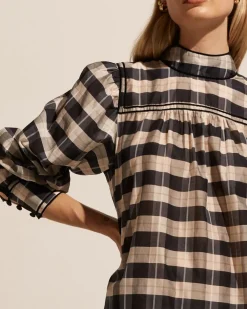 zoe kratzmann Prowess Dress-Black/Ecru Check|Women Dresses