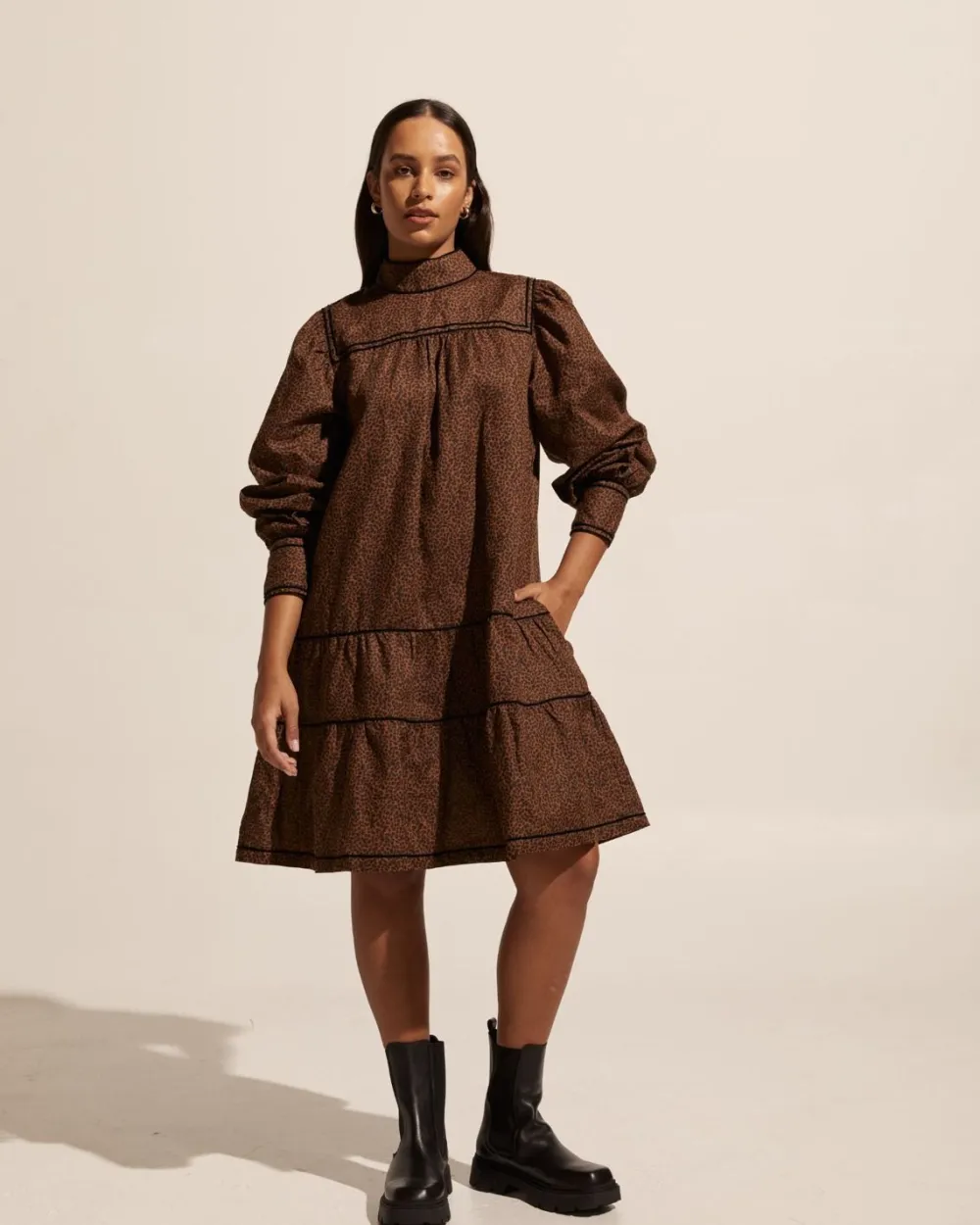 zoe kratzmann Prowess Dress-Toast Leopard|Women Dresses