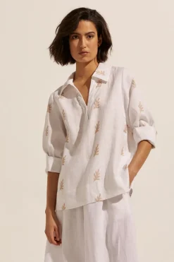 zoe kratzmann Quiver Top-Frond Stone|Women Tops