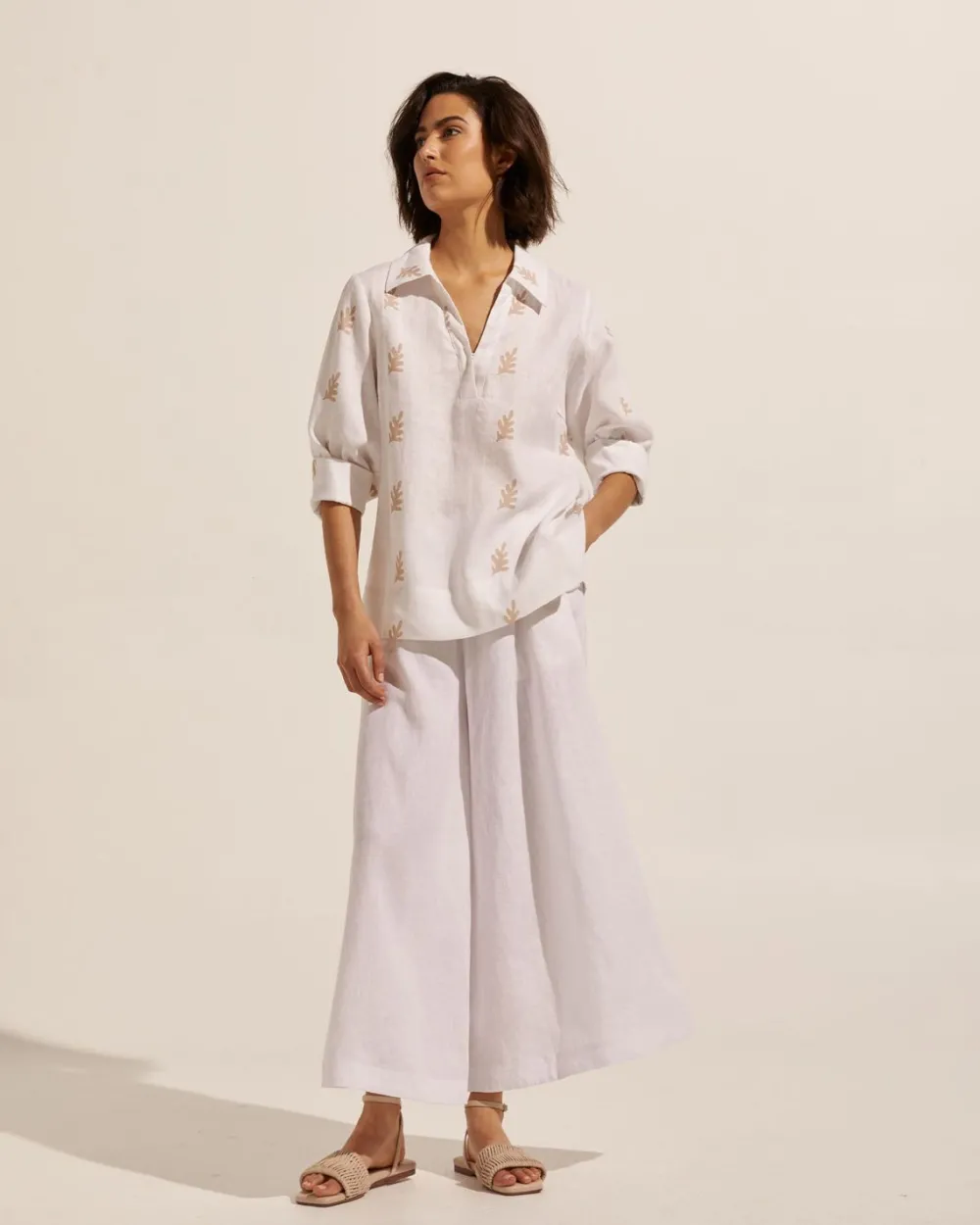 zoe kratzmann Quiver Top-Frond Stone|Women Tops