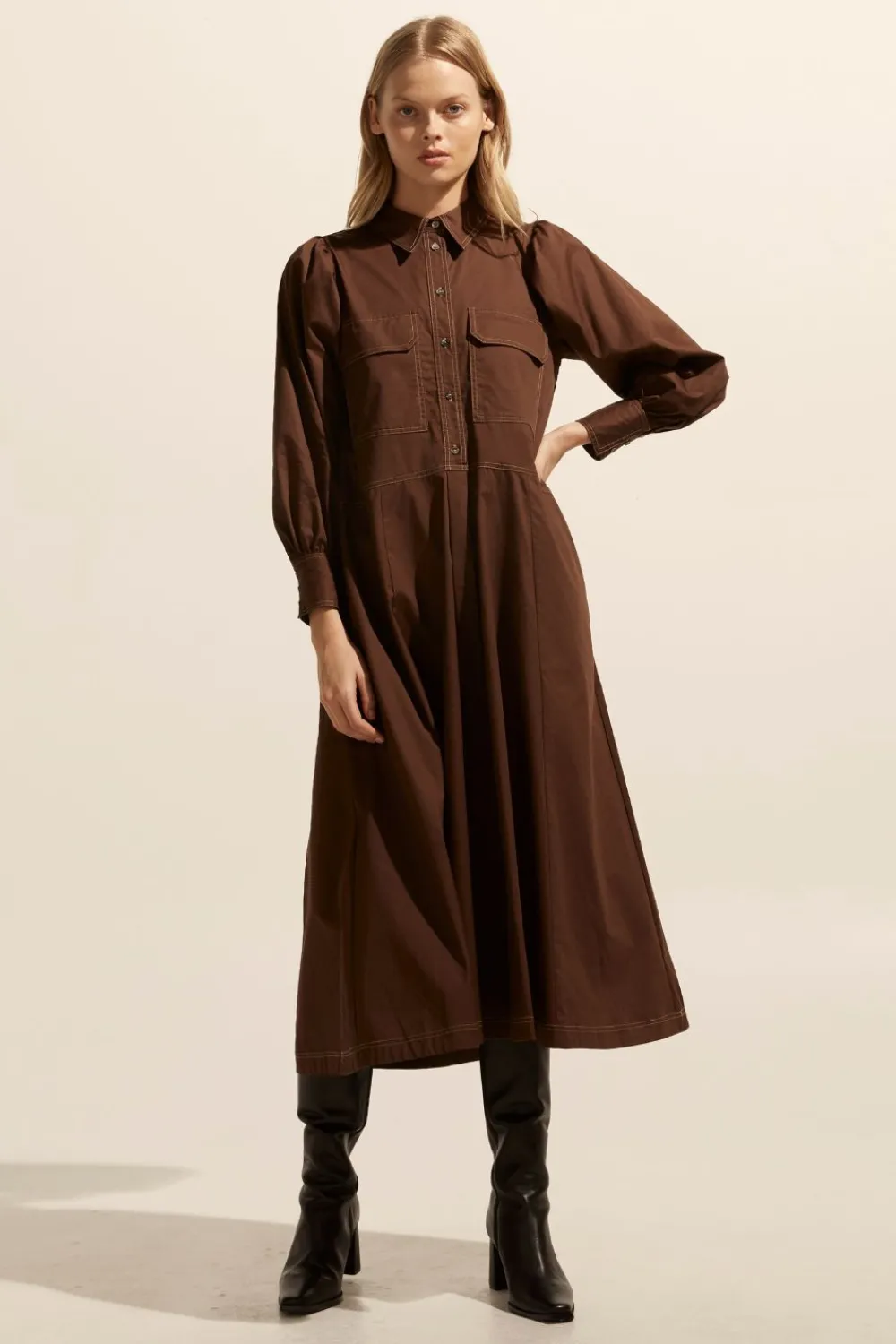 zoe kratzmann Recess Dress-Chocolate|Women Dresses
