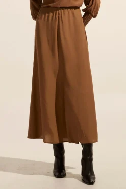 zoe kratzmann Recite Skirt-Caramel|Women Bottoms