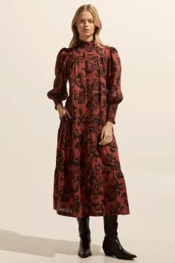 zoe kratzmann Recruit Dress-Clay Floral|Women Dresses